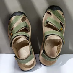 Men's Outdoor Hiking Sandals - Durable Open-Toe Design, Adjustable Straps, Anti-Slip Sole, Lightweight Sport Shoes for Summer Adventures