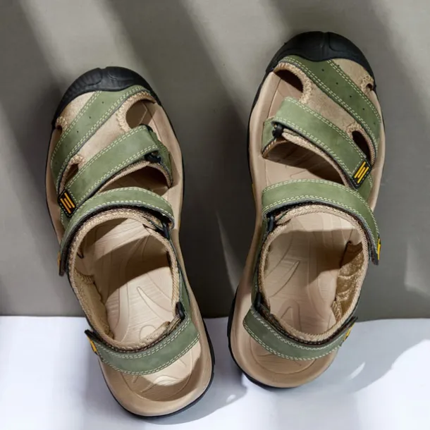 Men's Outdoor Hiking Sandals - Durable Open-Toe Design, Adjustable Straps, Anti-Slip Sole, Lightweight Sport Shoes for Summer Adventures