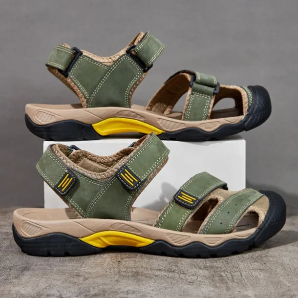 Men's Outdoor Hiking Sandals - Durable Open-Toe Design, Adjustable Straps, Anti-Slip Sole, Lightweight Sport Shoes for Summer Adventures