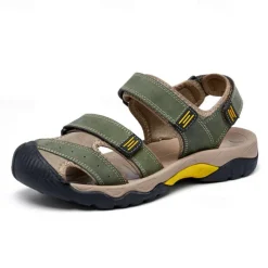 Men's Outdoor Hiking Sandals - Durable Open-Toe Design, Adjustable Straps, Anti-Slip Sole, Lightweight Sport Shoes for Summer Adventures