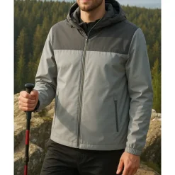 Men's Outdoor Jacket Hiking Jacket Outdoor Sun Protection Breathable Quick Dry Lightweight Hiking Outfits Hiking Clothes Spring Autumn / Fall Jacket Tennis Golf Running Patchwork Light Yellow Army