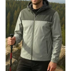 Men's Outdoor Jacket Hiking Jacket Outdoor Sun Protection Breathable Quick Dry Lightweight Hiking Outfits Hiking Clothes Spring Autumn / Fall Jacket Tennis Golf Running Patchwork Light Yellow Army