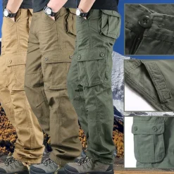 Men's Outdoor Pants Cargo Pants Hiking Pants Trousers Military Outdoor Regular Fit Waterproof Breathable Quick Dry Pants / Trousers Army Yellow Black Cotton Hunting Climbing Camping / Hiking / Caving