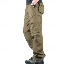 Men's Outdoor Pants Cargo Pants Hiking Pants Trousers Military Outdoor Regular Fit Waterproof Breathable Quick Dry Pants / Trousers Army Yellow Black Cotton Hunting Climbing Camping / Hiking / Caving