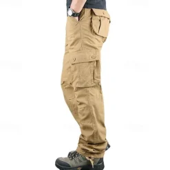 Men's Outdoor Pants Cargo Pants Hiking Pants Trousers Military Outdoor Regular Fit Waterproof Breathable Quick Dry Pants / Trousers Army Yellow Black Cotton Hunting Climbing Camping / Hiking / Caving