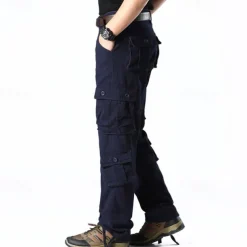 Men's Outdoor Pants Cargo Pants Hiking Pants Trousers Military Camouflage Outdoor Regular Fit Waterproof Breathable Quick Dry Pants / Trousers Forest Green Black+Grey Cotton Hunting Climbing Camping