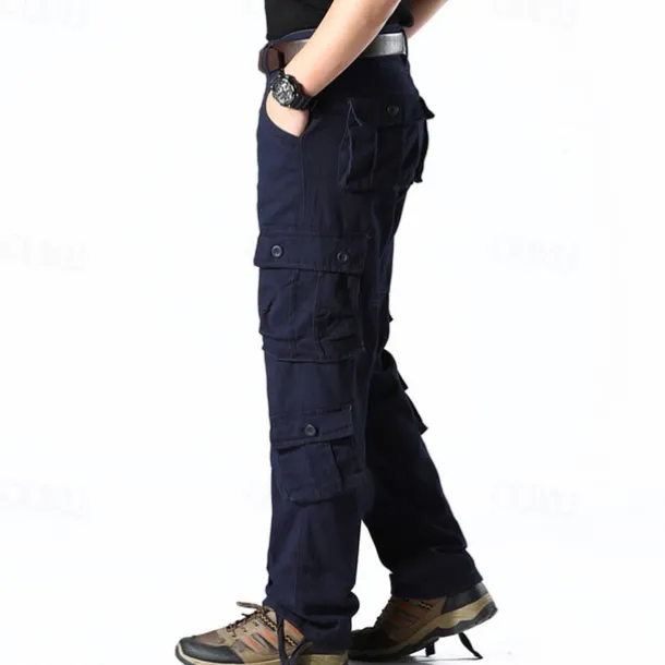 Men's Outdoor Pants Cargo Pants Hiking Pants Trousers Military Camouflage Outdoor Regular Fit Waterproof Breathable Quick Dry Pants / Trousers Forest Green Black+Grey Cotton Hunting Climbing Camping