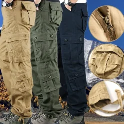 Men's Outdoor Pants Cargo Pants Hiking Pants Trousers Military Camouflage Outdoor Regular Fit Waterproof Breathable Quick Dry Pants / Trousers Forest Green Black+Grey Cotton Hunting Climbing Camping