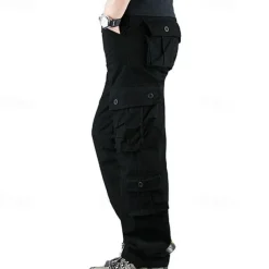 Men's Outdoor Pants Cargo Pants Hiking Pants Trousers Military Camouflage Outdoor Regular Fit Waterproof Breathable Quick Dry Pants / Trousers Forest Green Black+Grey Cotton Hunting Climbing Camping