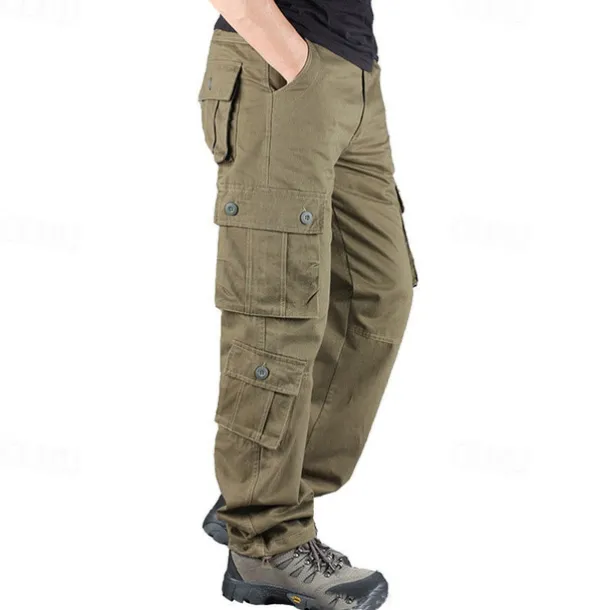 Men's Outdoor Pants Cargo Pants Hiking Pants Trousers Military Camouflage Outdoor Regular Fit Waterproof Breathable Quick Dry Pants / Trousers Forest Green Black+Grey Cotton Hunting Climbing Camping