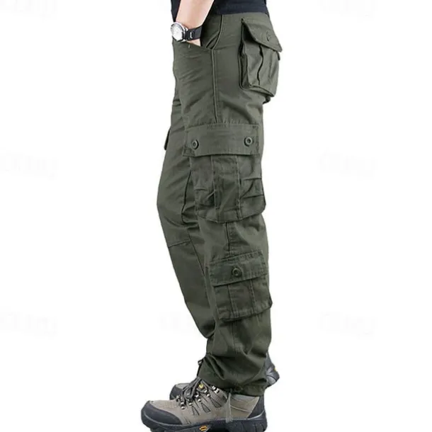 Men's Outdoor Pants Cargo Pants Hiking Pants Trousers Military Camouflage Outdoor Regular Fit Waterproof Breathable Quick Dry Pants / Trousers Forest Green Black+Grey Cotton Hunting Climbing Camping