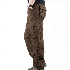 Men's Outdoor Pants Cargo Pants Hiking Pants Trousers Military Camouflage Outdoor Regular Fit Waterproof Breathable Quick Dry Pants / Trousers Forest Green Black+Grey Cotton Hunting Climbing Camping