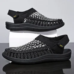 Men's Outdoor Sandals with Adjustable Strap, Breathable Mesh Design and Durable Sole for Hiking, Beach and Summer Activities