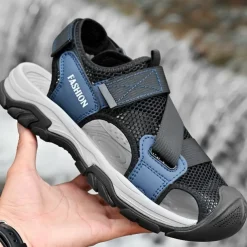 Men's Outdoor Sport Sandals with Adjustable Velcro Straps, Breathable Mesh Upper and Durable Sole for Hiking, Beach and Casual Summer Activities