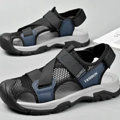 Men's Outdoor Sport Sandals with Adjustable Velcro Straps, Breathable Mesh Upper and Durable Sole for Hiking, Beach and Casual Summer Activities