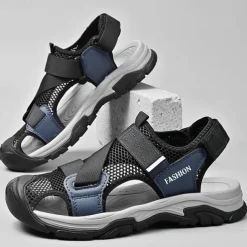 Men's Outdoor Sport Sandals with Adjustable Velcro Straps, Breathable Mesh Upper and Durable Sole for Hiking, Beach and Casual Summer Activities