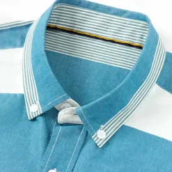 Men's Oxford Shirt Light Khaki Light Grey Dark Grey Blue White Long Sleeve Color Block Button Down Collar School Wedding Buttons Clothing Apparel Neutral Fashion Daily