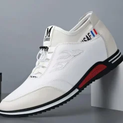 Men's Oxfords Walking Business Casual Outdoor Daily PU Breathable Lace-up Black White Slogan Summer Spring