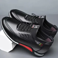 Men's Oxfords Walking Business Casual Outdoor Daily PU Breathable Lace-up Black White Slogan Summer Spring