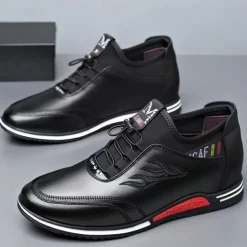 Men's Oxfords Walking Business Casual Outdoor Daily PU Breathable Lace-up Black White Slogan Summer Spring