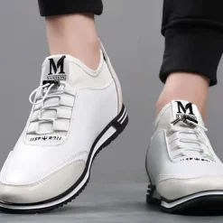 Men's Oxfords Walking Business Casual Outdoor Daily PU Breathable Lace-up Black White Slogan Summer Spring