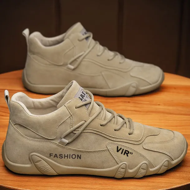 Men's Oxfords Walking Casual Daily Faux Leather Warm Lace-up Black khaki Grey Spring Fall