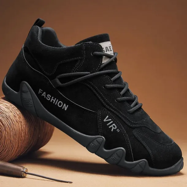 Men's Oxfords Walking Casual Daily Faux Leather Warm Lace-up Black khaki Grey Spring Fall