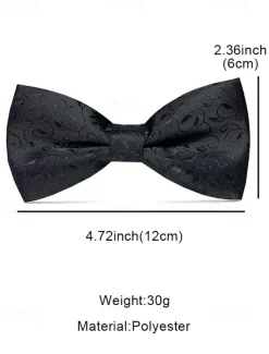 Men's Paisley Pattern Bow Ties - Elegant Formal Ties for Weddings, Parties, and Business Events