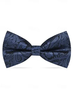 Men's Paisley Pattern Bow Ties - Elegant Formal Ties for Weddings, Parties, and Business Events