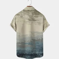 Men's Palm Tree Tropical Plants Shirt Summer Hawaiian Shirt Aloha Shirt Short Sleeves Shirt Turndown Tropical Fashion Hawaiian Outdoor Street Hawaiian Pink Blue Green S M L