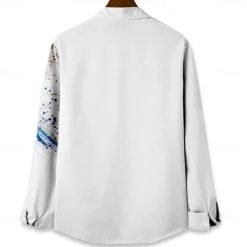 Men's Parrot Beach Shirt Summer Hawaiian Shirt Button Up Shirt Long Sleeve Shirt Collared Shirts Hawaiian Vacation Daily White S M L