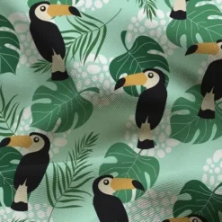 Men's Parrot Tropical Plants Swim Trunks Swim Shorts Board Shorts Mid Waist Vacation Hawaiian Holiday Vacation Holiday Beach Drawstring with Mesh lining Elastic Waist Designer Clothing Apparel