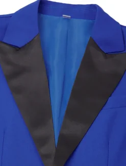 Men's Party Fall Wedding Suits Navy Blue Royal Blue Dress Solid Colored Standard Fit 3 Piece Single Breasted Two-buttons