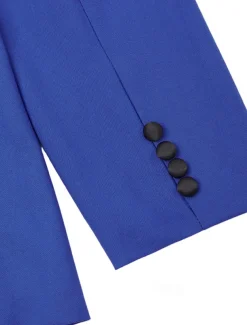 Men's Party Fall Wedding Suits Navy Blue Royal Blue Dress Solid Colored Standard Fit 3 Piece Single Breasted Two-buttons