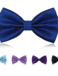 Men's Party Work Bow Tie - Plaid 1 PC Formal bow tie male solid color marriage bow ties for men butterfly cravat bowtie butterflies Gentlemen Tuxedo Classic Pure Color Party