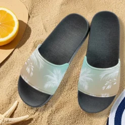 Men's Patchwork Designed Slide Sandals – Casual & Stylish Style for Men in Beach Vacations, Poolside Relaxing & Daily Summer Wear