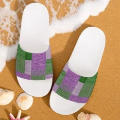 Men's Patchwork Designed Slide Sandals – Casual & Stylish Style for Men in Beach Vacations, Poolside Relaxing & Daily Summer Wear