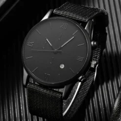 Men's 4pcs/Set Quartz Watch for Men Analog Quartz Retro Stylish Chronograph Alloy Nylon Sport Style Watches