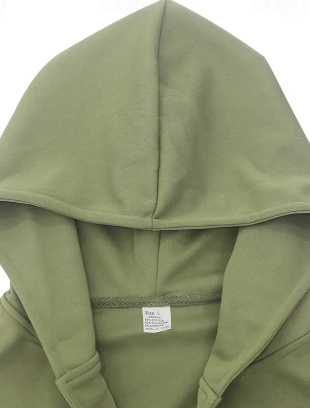 Men's Peacoat Trench Coat Daily Vacation Fall & Winter Polyester Soft Outerwear Clothing Apparel Fashion Classic Plain Pocket Hooded Double Breasted