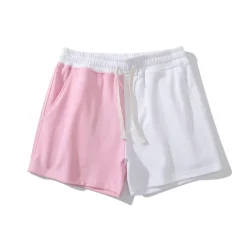 Men's Pink Shorts Athletic Shorts Active Shorts Sweat Shorts Pocket Color Block Comfort Breathable Outdoor Daily Going out Fashion Casual Dark Khaki White & Blue