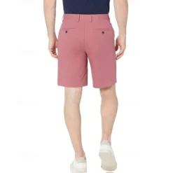 Men's Pink Shorts Summer Shorts Work Shorts Casual Shorts Buttons Pocket Plain Comfort Formal Party Work Fashion Classic Style Pink Khaki