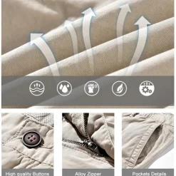 Men's Pink Shorts Summer Shorts Work Shorts Casual Shorts Buttons Pocket Plain Comfort Formal Party Work Fashion Classic Style Pink Khaki