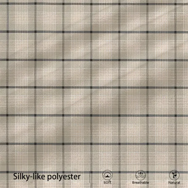 Men's Plaid Dress Pants Mid Waist Business Casual Formal Dailywear Pocket Summer Spring Fall Beige