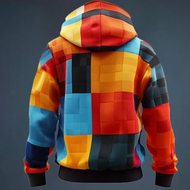 Men's Plaid Hoodies Sweatshirt Fashion Cool Long Sleeve Crew Neck Party Holiday Streetwear Orange Drawstring Fall Winter Designer