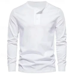 Men's Plain Basic Sweatshirts Sweatshirt Tracksuit Sweatsuit Long Sleeve Sweatshirt Henley Streetwear Basic Casual Sports & Outdoor Daily Holiday 2 Piece Spring & Fall