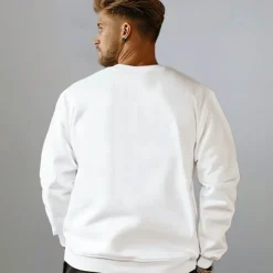 Men's Plain Sweatshirt Long Sleeve Sweatshirt Crew Neck Basic Athletic non-printing Casual Daily Sports Fall Winter