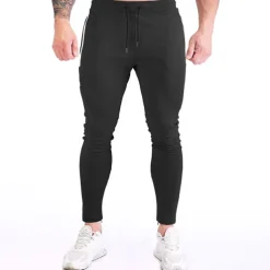 Men's Pocket Drawstring Color Block Breathable Moisture Wicking Athletic Athleisure Black Dark Gray Stretchy