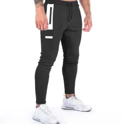 Men's Pocket Drawstring Color Block Breathable Moisture Wicking Athletic Athleisure Black Dark Gray Stretchy