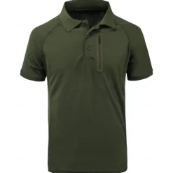 Men's Polo Shirt Golf Polo Work Street Classic Short Sleeve Fashion Muscle Solid Color Zipper Quick Dry Summer Spring Fall Black Army Green Navy Blue Gray Polo Shirt