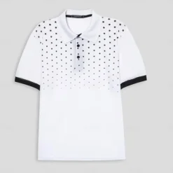 Men's Polo Shirt Golf Shirt Casual Daily Polo Collar Classic Short Sleeve Casual Soft Polka Dot Dot Button Front Summer Spring Regular Fit Black White Red Navy Blue Orange Light Grey Polo Shirt